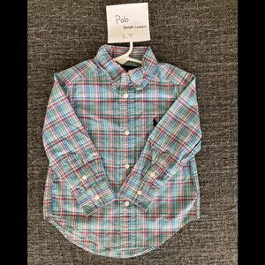 Ralph Lauren, 2T, plaid color (blue dominant)
